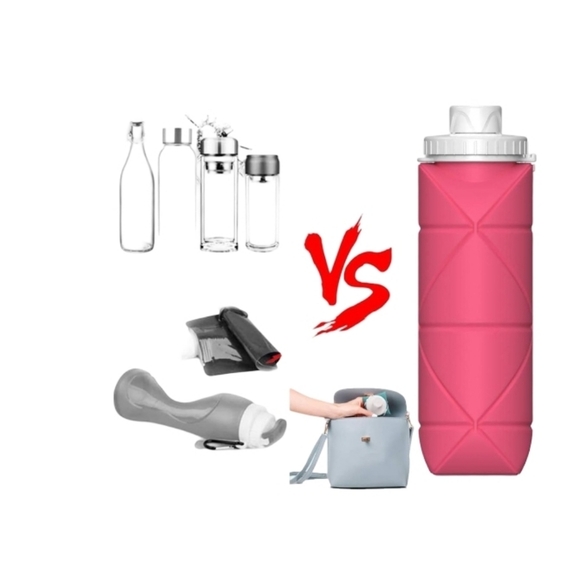 SPECIAL MADE Collapsible Water Bottle - 2.75" Diameter, 9.65" Height Unfolded - Picture 5 of 11